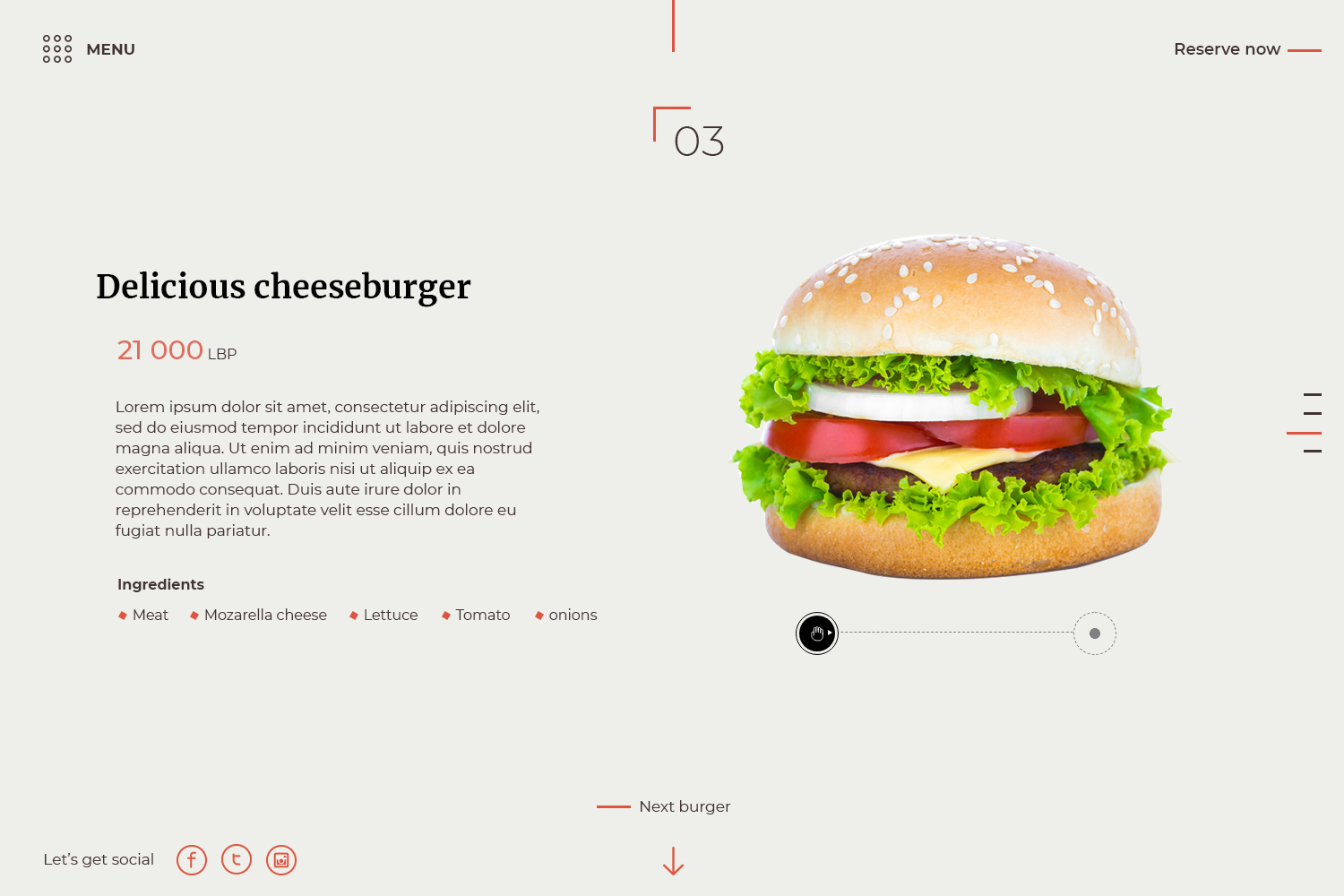 Burger detail