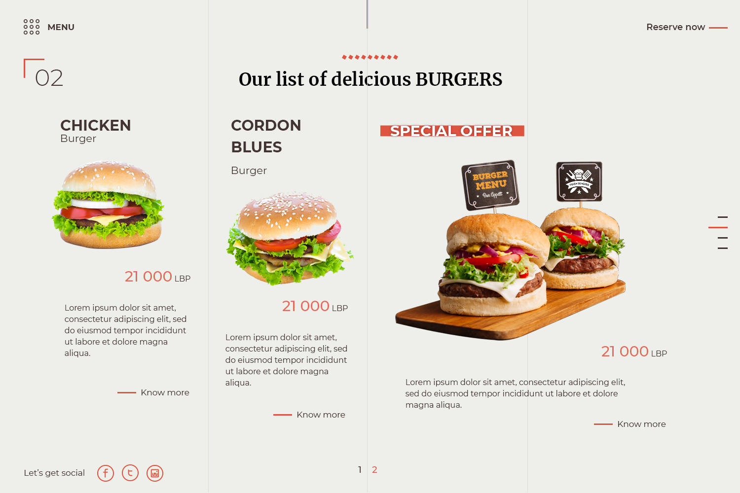Burger list