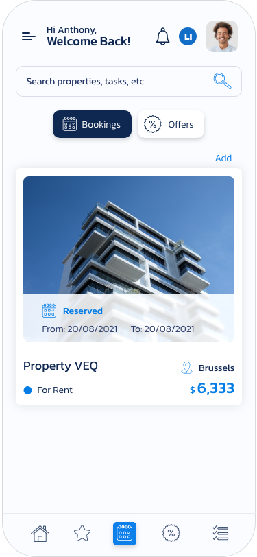 Locus app — bookings