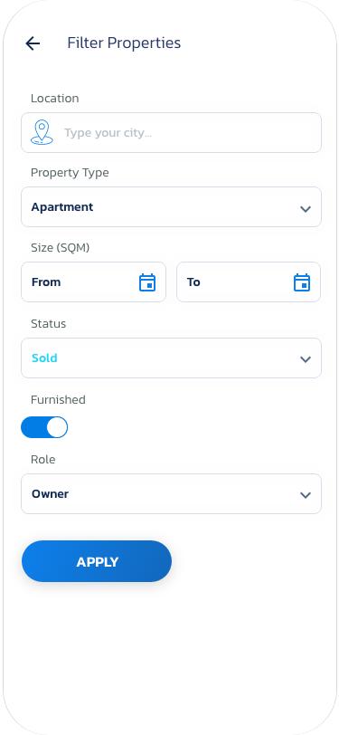 Locus app — filter properties