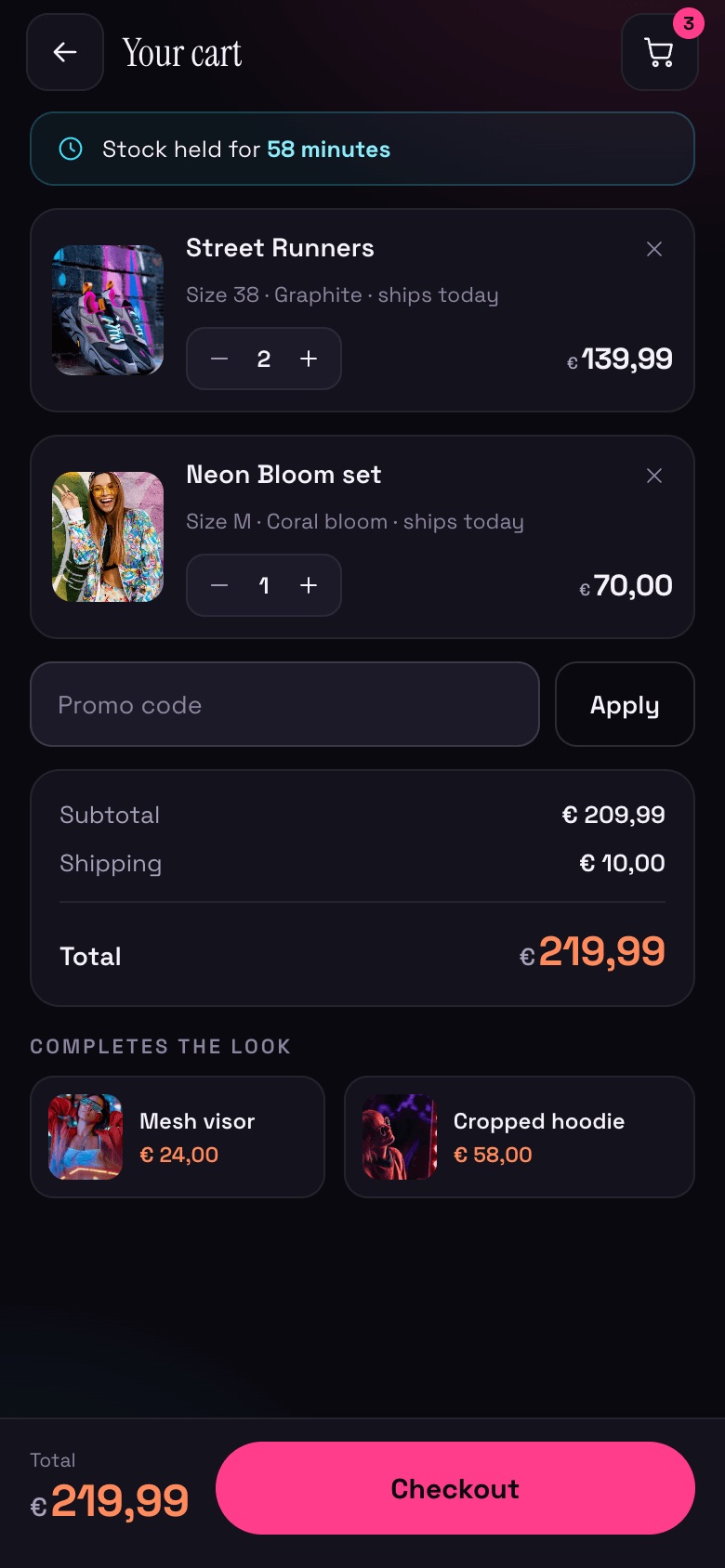 Moods mobile — Full cart