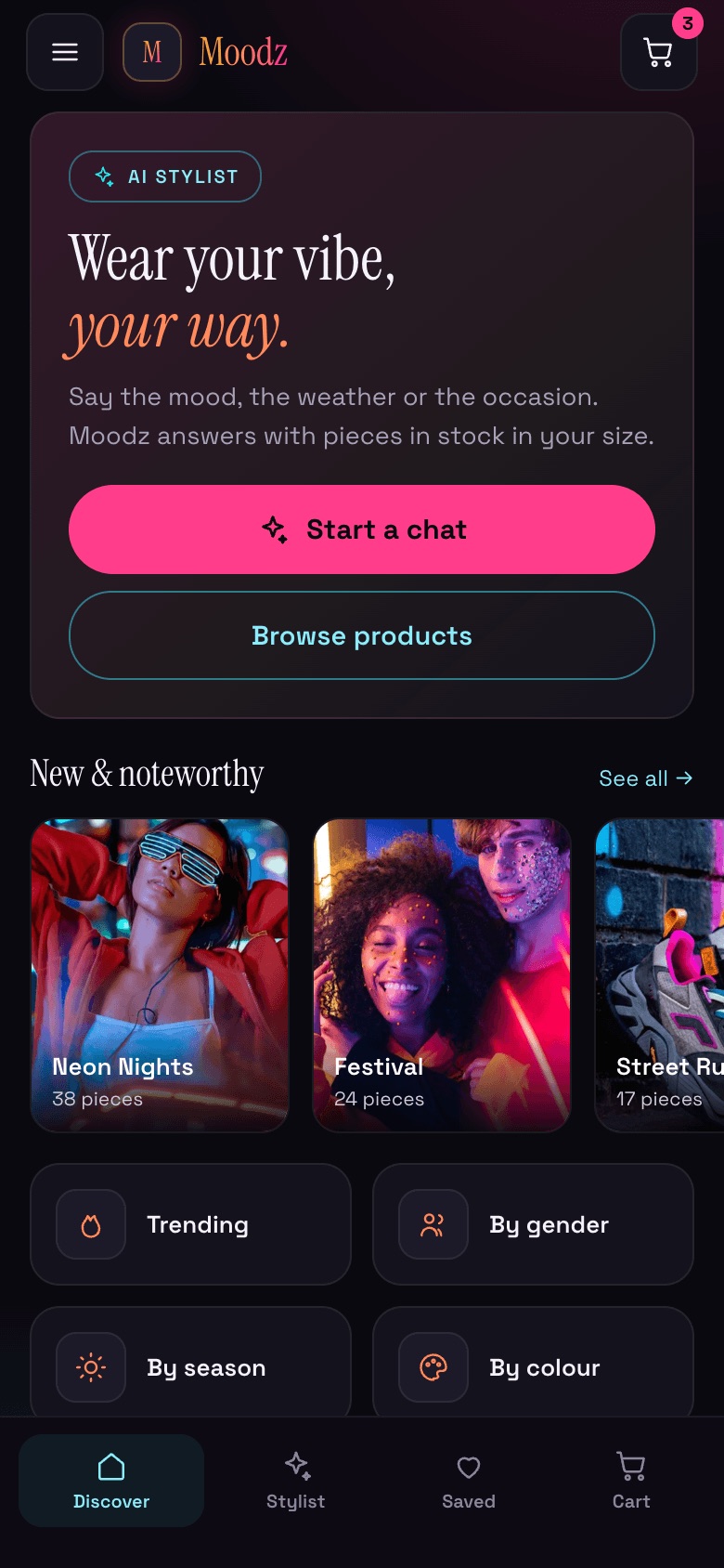 Moods mobile — Discover